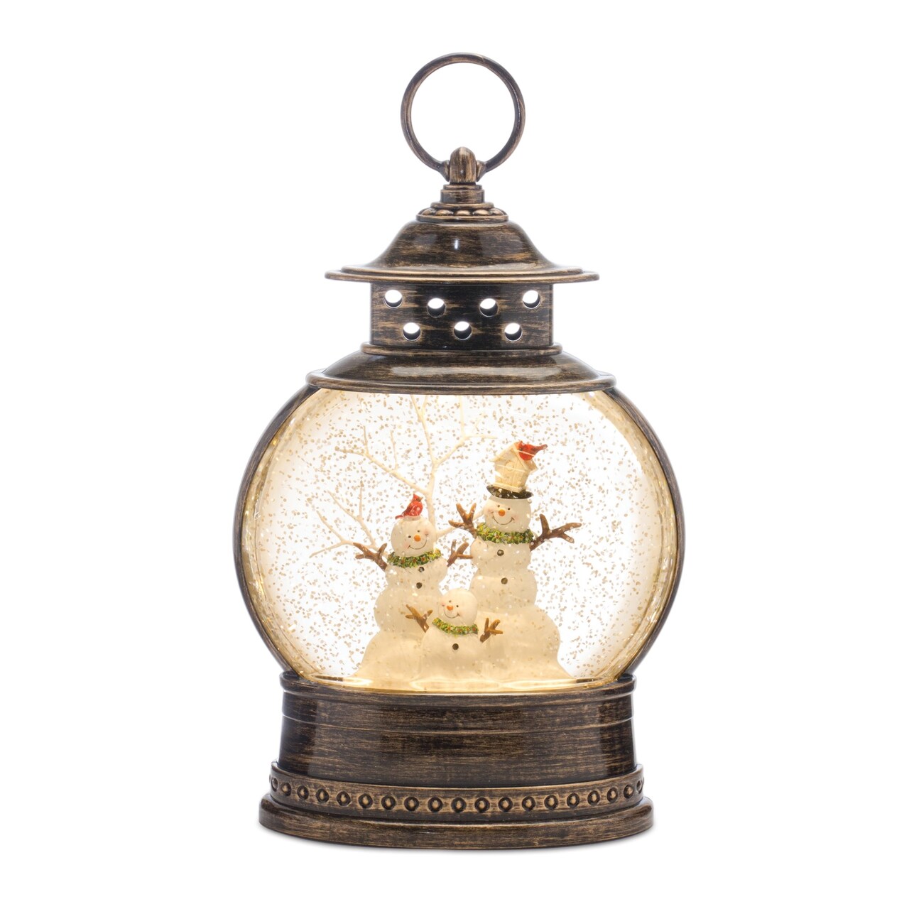 Melrose 11.5" LED Lighted Snowman Family Christmas Snow Globe